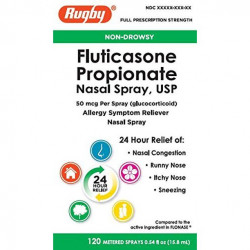 Rugby Fluticasone 50 mcg Propionate Nasal Spray 9.9 ml