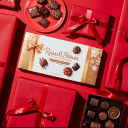 Russell Stover Holiday Assorted Milk Chocolate & Dark Chocolate Gift Box, 9.4 Oz. (16 Pieces)
