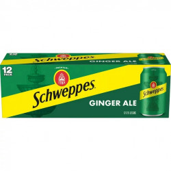 Schweppes Caffeine-Free Ginger Ale, 12 Fl Oz, 12 Count