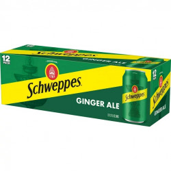Schweppes Caffeine-Free Ginger Ale, 12 fl oz, 12 Count