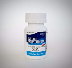 SDA Laboratories Stool Softener Docusate Sodium Supplement, 100 Mg, 100 Softgel