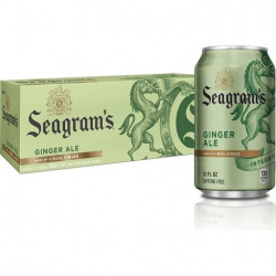 Seagrams Ginger Ale Soda Soft Drinks Fridge Pack Cans, 12 Fl Oz, 12 Pack