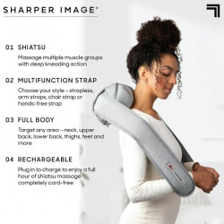 Sharper Image Shiatsu Full Body Multifunction Cordless Massager For Neck And Back