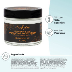 SheaMoisture Balancing Moisturizer for Dry Skin African Black Soap with Shea Butter 2 oz