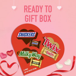 Snickers, Twix & Milky Way Valentines Chocolate Candy Heart Gift Box