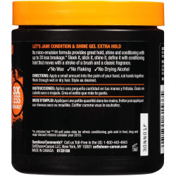 SoftSheen-Carson Let's Jam! Shining and Conditioning Hair Gel by Dark and Lovely, Extra Hold, All Hair Types, Styling Gel Great for Braiding, Twisting & Smooth Edges, Extra Hold, 4.4 oz