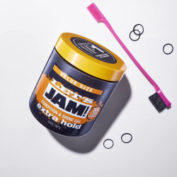 SoftSheen-Carson Let's Jam! Shining and Conditioning Hair Gel by Dark and Lovely, Extra Hold, All Hair Types, Styling Gel Great for Braiding, Twisting & Smooth Edges, Extra Hold, 4.4 oz