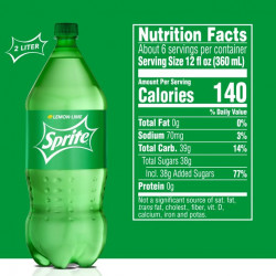 Sprite Caffeine-Free Lemon Lime Soda Pop, 2 Liter Bottle