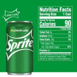 Sprite Lemon Lime Soda Soft Drinks, 7.5 fl oz, 10 Pack