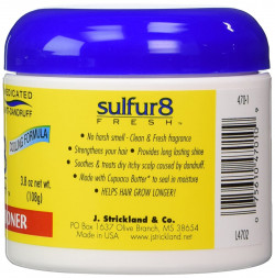 Sulfur 8 acondicionador anticaspa para el cabello y el cuero cabelludo medicamento fresco 4 oz (3.8 oz neto wt.)