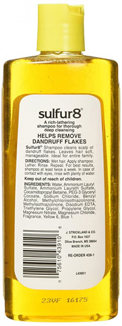 Sulfur 8 Deep Cleaning Shampoo for Dandruff, 7.5 Ounce