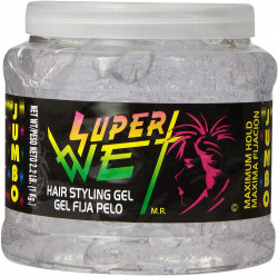 Super Wet Hair Styling Gel, Transparent, Maximum Hold 8.8 0z