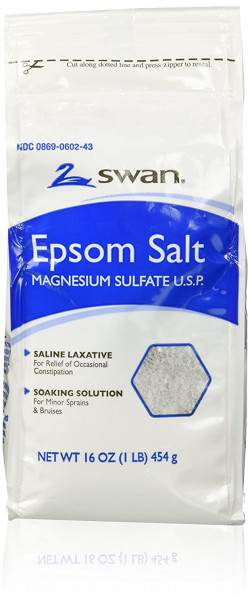Swan Epsom Salt Magnesium Sulfate Usp 454 G