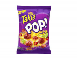 Takis Pop Fuego Popcorn Hot Chili Pepper Lime – Spicy Hot Popcorn Snacks – Crunchy Air Popped Fuego Flavored 6.7 Oz