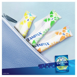 Tampax Pearl Tampons Super Absorbency with LeakGuard Braid, Unscented, 8 Count