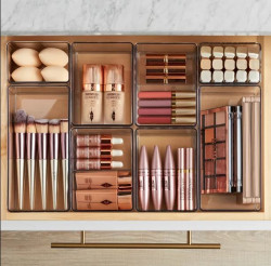 The Home Edit 8 Piece Beauty Drawer Edit, Clear Plastic Storage System