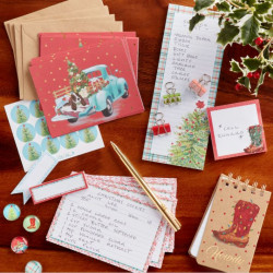 The Pioneer Woman Cowboy Christmas 59-Piece Stationery Set