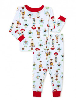 Toy Story Woody & Buzz Christmas Holiday Toddler Boy And Girl Unisex Cotton Pajama Set
