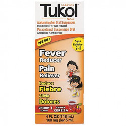 TUKOL Children's Fever And Pain Cherry Flavor, 4 Fl. Oz.