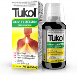 TUKOL Cough & Congestion, 4 Fl Oz, White, (TCP00126)