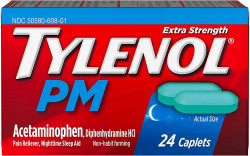 Tylenol PM Extra Strength Pain Reliever & Sleep Aid Caplets, 24 Ct