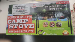 Uniware Double Burner Pro Camp Stove With 20 PSI Regulator