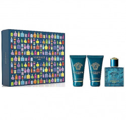 Versace Eros 1.7 Oz Eau De Toilette For Men 3 Piece Gift Set