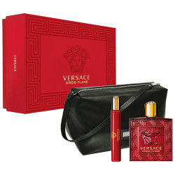 Versace Eros Flame 3pc Gift Set EDP 3.4 Oz 100 Ml Men