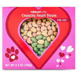 Vibrant Life Crunchy Heart Treats For Cats, 3.5 Oz