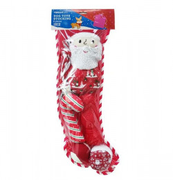 Vibrant Life Holiday 6 Piece Dog Toy Stocking Gift Set, Red