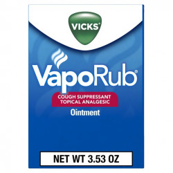 Vicks Vaporub Cough Suppressant Chest Rub Ointment, Original, 3.53 Oz