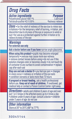 Visine Red Eye Hydrating Comfort Redness Relief Lubricating Eye Drops, 0.28 fl. oz