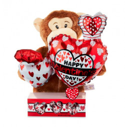 Way To Celebrate! 12" Valentine's Day Standing Plush Monkey Candy Gift Set