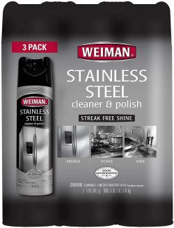 Weiman Stainless Steel Cleaner & Polish Aerosol, 12 Oz (Pack Of 3)