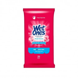 Wet Ones Antibacterial Hand Wipes Fresh Scent 20 Ct(2-PACK)