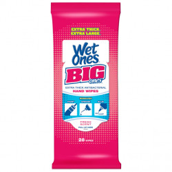 Wet Ones Big Ones Antibacterial Hand Wipes Travel  Pack, Fresh, 28 Ct (2 pack)