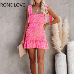 Women Tiered Ruffle Ruched Cami Dress Casual Dress Elegant Fashion Chic Dress