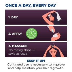 Women's Rogaine 5% Minoxidil Foam for Hair Thinning and Loss, Topical Treatment for Women's Hair