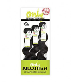 Zuri Sis Only  Brasilian 100% Virgin Remy  Cabalo Humano Onda (16.0 In 18.0 In 20.0 In, Color Natural)